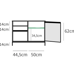 Garnero Arredamenti Mobili Bagno A Terra-Mobile bagno a terra 100cm con lavabo 1 anta 1 cassetto rovere bianco Jasmund
