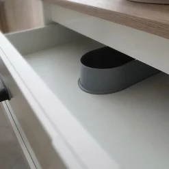 Garnero Arredamenti Mobili Bagno A Terra-Mobile bagno a terra 82cm con lavabo 2 ante bianco rovere Ilias