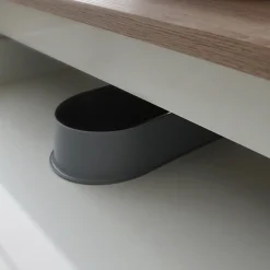 Garnero Arredamenti Mobili Bagno A Terra-Mobile bagno a terra 61cm con lavabo 1 cassetto 1 anta rovere bianco Ilias