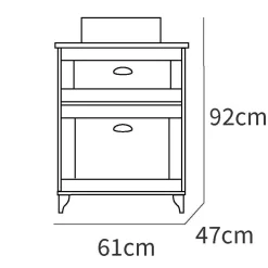 Garnero Arredamenti Mobili Bagno A Terra-Mobile bagno a terra 61cm con lavabo 1 cassetto 1 anta rovere bianco Ilias
