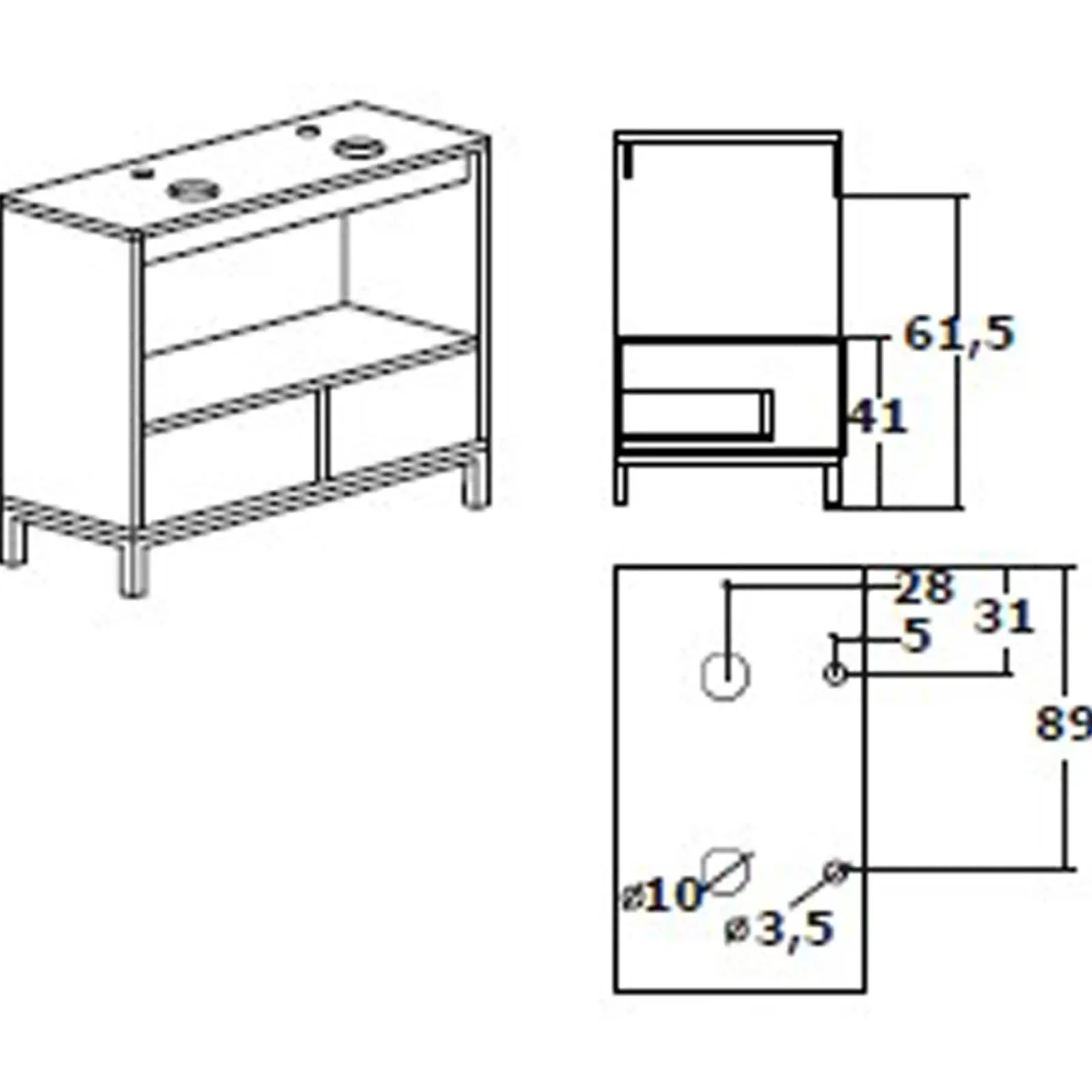 Garnero Arredamenti Mobili Bagno A Terra-Mobile bagno a terra 120cm con doppio lavabo e colonna rovere antracite Crown