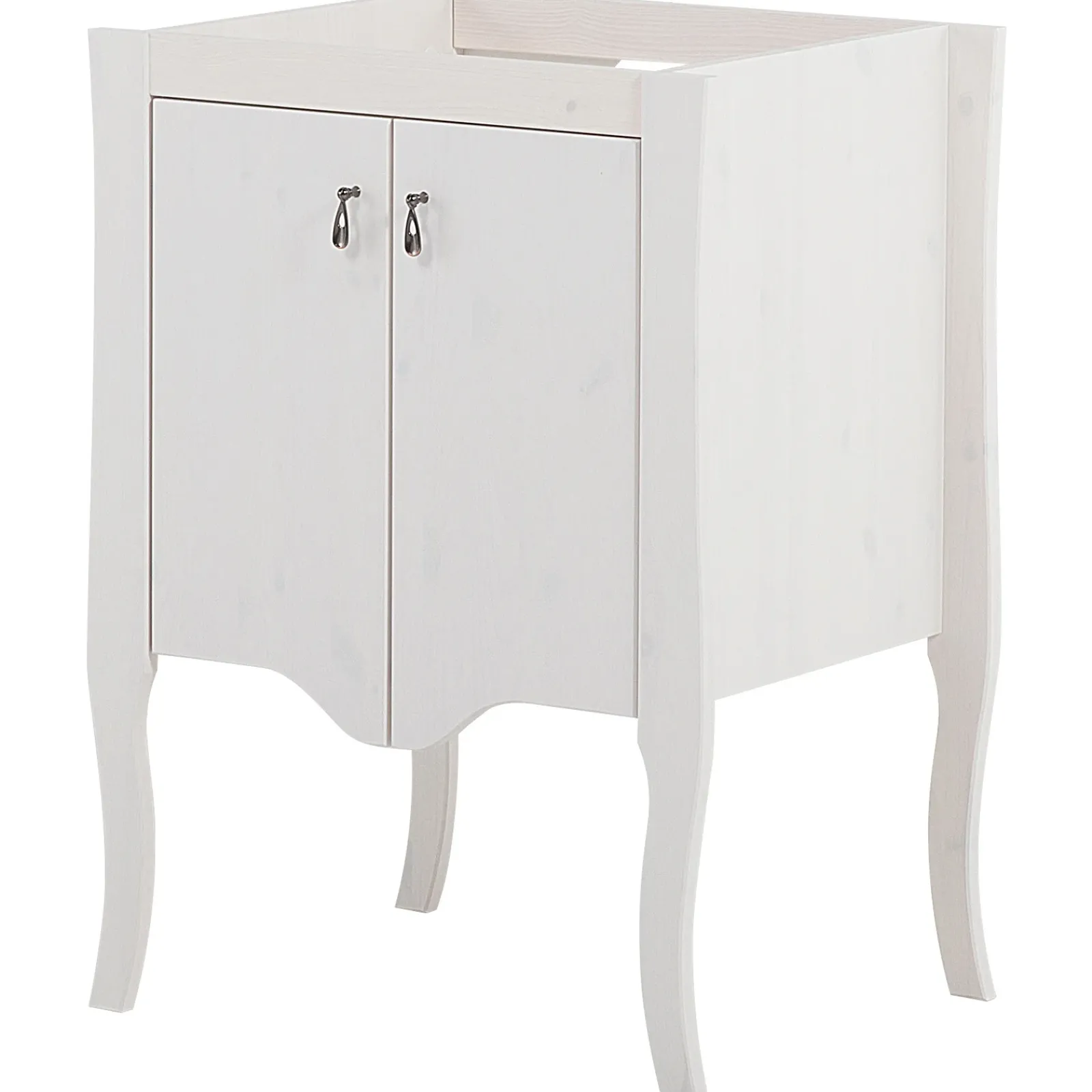 Garnero Arredamenti Mobili Bagno A Terra-Mobile bagno classico 60cm con lavabo 2 ante bianco Brigit