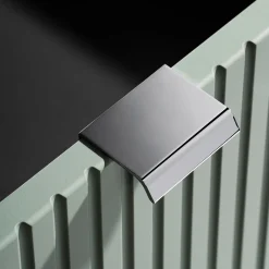 Garnero Arredamenti Mobile Bagno Sospeso-Mobile bagno sospeso cannettato 50cm con lavabo, specchio e colonna verde salvia rovere Greeny