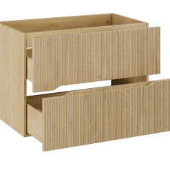 Garnero Arredamenti Mobile Bagno Sospeso-Mobile bagno sospeso cannettato 80cm con lavabo rovere Pretty