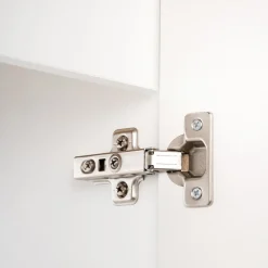 Garnero Arredamenti Mobile Bagno Sospeso-Mobile bagno sospeso cannettato 80cm con lavabo, colonna e 3 pensili bianco rovere Cleany