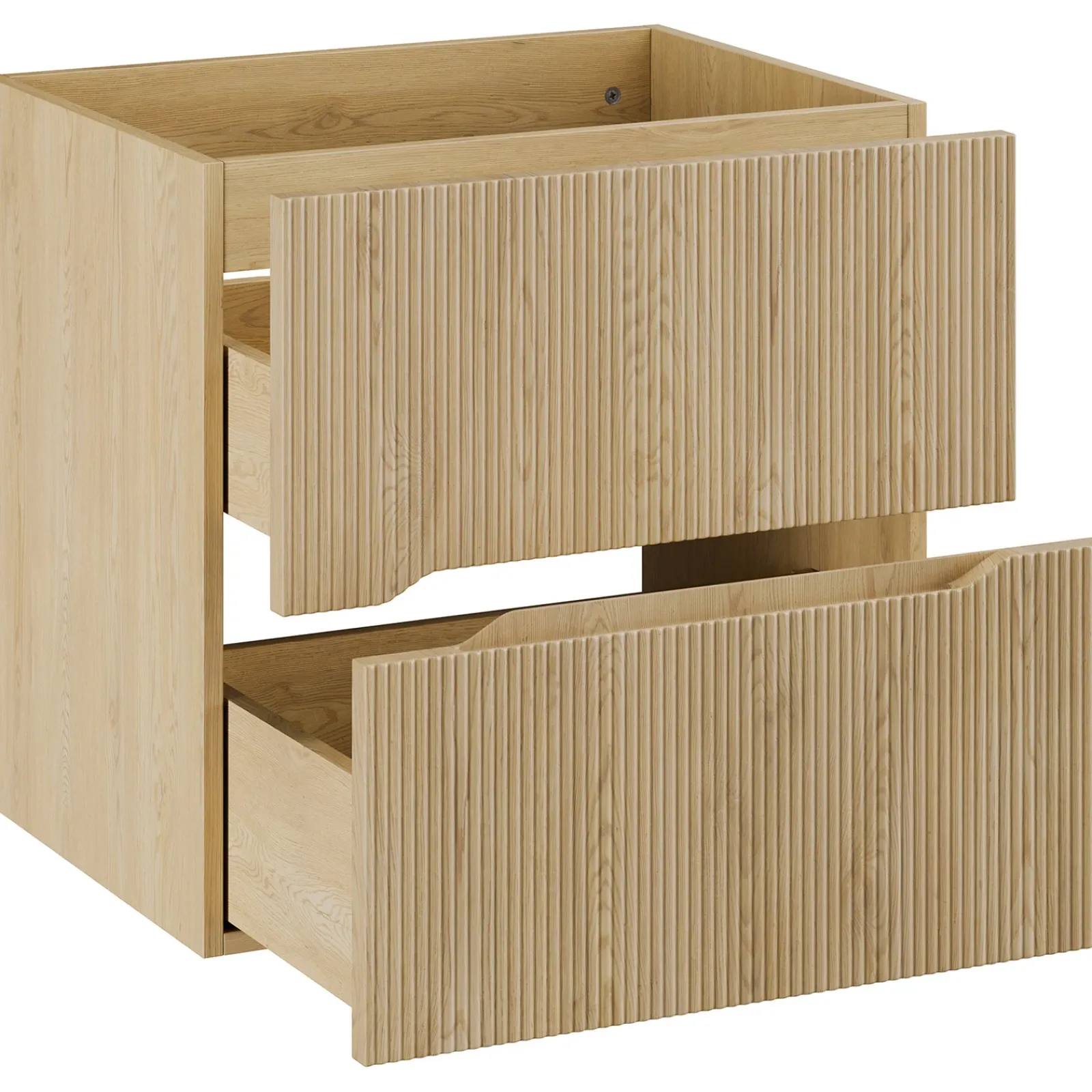 Garnero Arredamenti Mobile Bagno Sospeso-Mobile bagno sospeso cannettato 60cm con colonna rovere Pretty