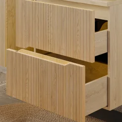 Garnero Arredamenti Mobile Bagno Sospeso-Mobile bagno sospeso cannettato 60cm con colonna rovere Pretty