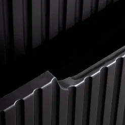 Garnero Arredamenti Mobile Bagno Sospeso-Mobile bagno sospeso cannettato 100cm con lavabo e colonna nero rovere Cleany