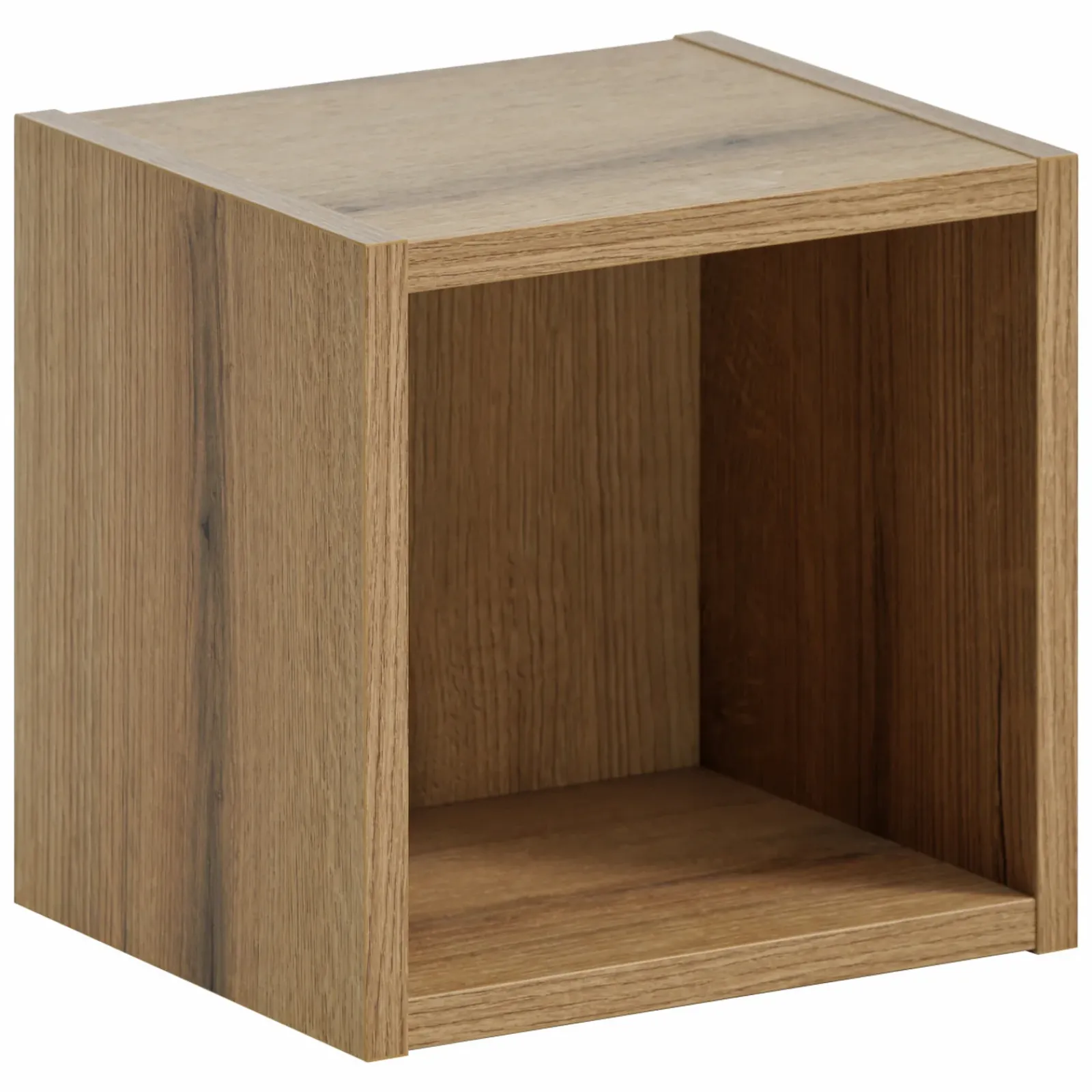 Garnero Arredamenti Mobile Bagno Sospeso-Mobile bagno sospeso cannettato 80cm con lavabo e colonna verde salvia rovere Greeny