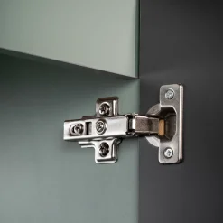 Garnero Arredamenti Mobile Bagno Sospeso-Mobile bagno sospeso cannettato 80cm con lavabo e colonna verde salvia rovere Greeny