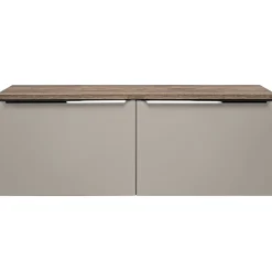 Garnero Arredamenti Mobile Bagno Sospeso-Mobile bagno sospeso 120cm 2 cassettoni e 2 cassetti attrezzati grigio quercia Serif