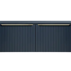 Garnero Arredamenti Mobile Bagno Sospeso-Mobile bagno sospeso 120cm 2 cassettoni e 2 cassetti attrezzati cannettato blu Deep