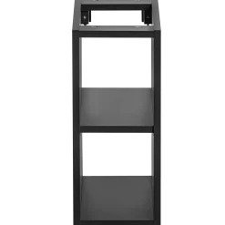 Garnero Arredamenti Mobile Bagno Sospeso-Mobile bagno sospeso 140cm 2 cassettoni e 2 cassetti attrezzati e 2 vani Serif Nero