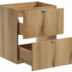 Garnero Arredamenti Mobile Bagno Sospeso-Mobile bagno sospeso 50cm 2 cassetti Rovery Rovere