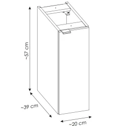 Garnero Arredamenti Mobile Bagno Sospeso-Mobile bagno sospeso 140cm 4 ante con colonna rovere Rovery