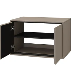 Garnero Arredamenti Mobile Bagno Sospeso-Mobile bagno sospeso 78cm 2 ante nero Linda Tortora