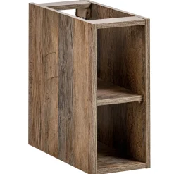 Garnero Arredamenti Mobile Bagno Sospeso-Mobile bagno sospeso 180cm 2 cassettoni e 2 cassetti attrezzati e 2 vani grigio quercia Serif