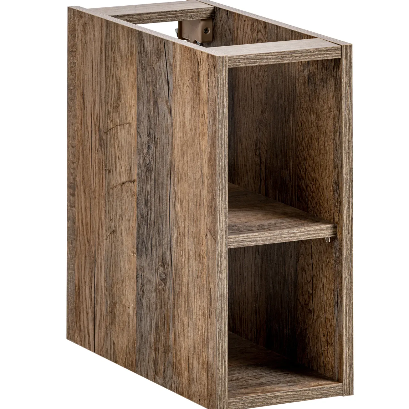 Garnero Arredamenti Mobile Bagno Sospeso-Mobile bagno sospeso 180cm 2 cassettoni e 2 cassetti attrezzati e 2 vani grigio quercia Serif