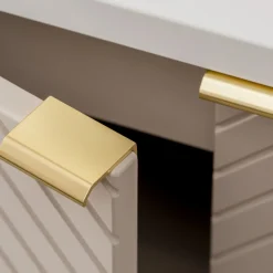 Garnero Arredamenti Mobile Bagno Sospeso-Mobile bagno sospeso 120cm 4 ante beige cashmere Neutry