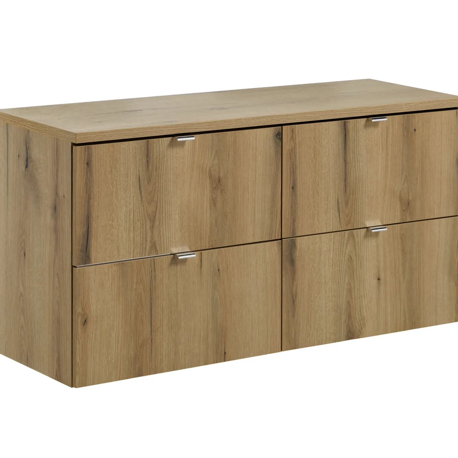 Garnero Arredamenti Mobile Bagno Sospeso-Mobile bagno sospeso 120cm 4 cassetti Rovery Rovere