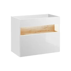 Garnero Arredamenti Mobile Bagno Sospeso-Mobile bagno sospeso 80cm bianco rovere Jachal