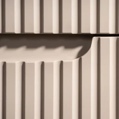 Garnero Arredamenti Mobile Bagno Sospeso-Mobile bagno sospeso 80cm cannettato con lavabo 2 cassetti Cleany Beige