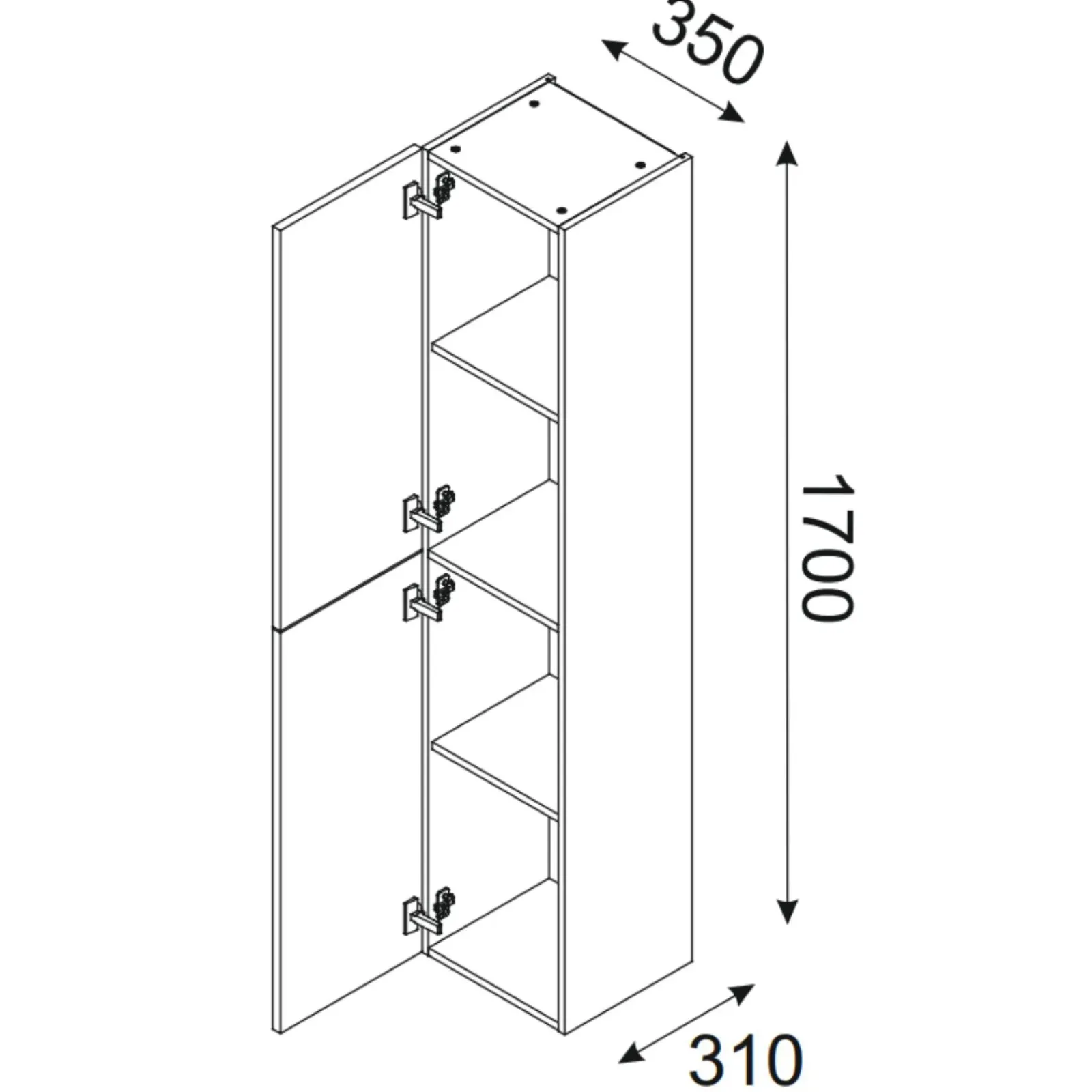Garnero Arredamenti Mobile Bagno Sospeso-Mobile bagno sospeso 80cm con lavabo, specchio e colonna beige rovere Swim
