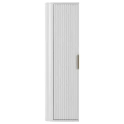 Garnero Arredamenti Mobile Bagno Sospeso-Mobile bagno sospeso 90cm con lavabo, colonna e pensile cannettato bianco Lusso