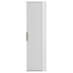 Garnero Arredamenti Mobile Bagno Sospeso-Mobile bagno sospeso 90cm con lavabo, colonna e pensile cannettato bianco Lusso