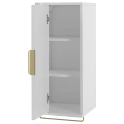Garnero Arredamenti Mobile Bagno Sospeso-Mobile bagno sospeso 90cm con lavabo, colonna e pensile cannettato bianco Lusso