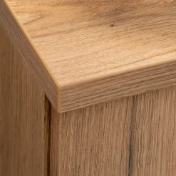 Garnero Arredamenti Mobile Bagno Sospeso-Mobile bagno sospeso 140cm con portabiancheria e colonna rovere Rovery