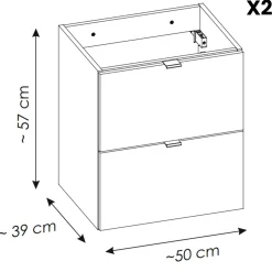 Garnero Arredamenti Mobile Bagno Sospeso-Mobile bagno sospeso 140cm con portabiancheria e colonna rovere Rovery