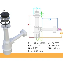 Garnero Arredamenti Mobile Bagno Sospeso-Mobile bagno sospeso 60cm con lavabo, specchio e 2 colonne Luz Rovere Grigio