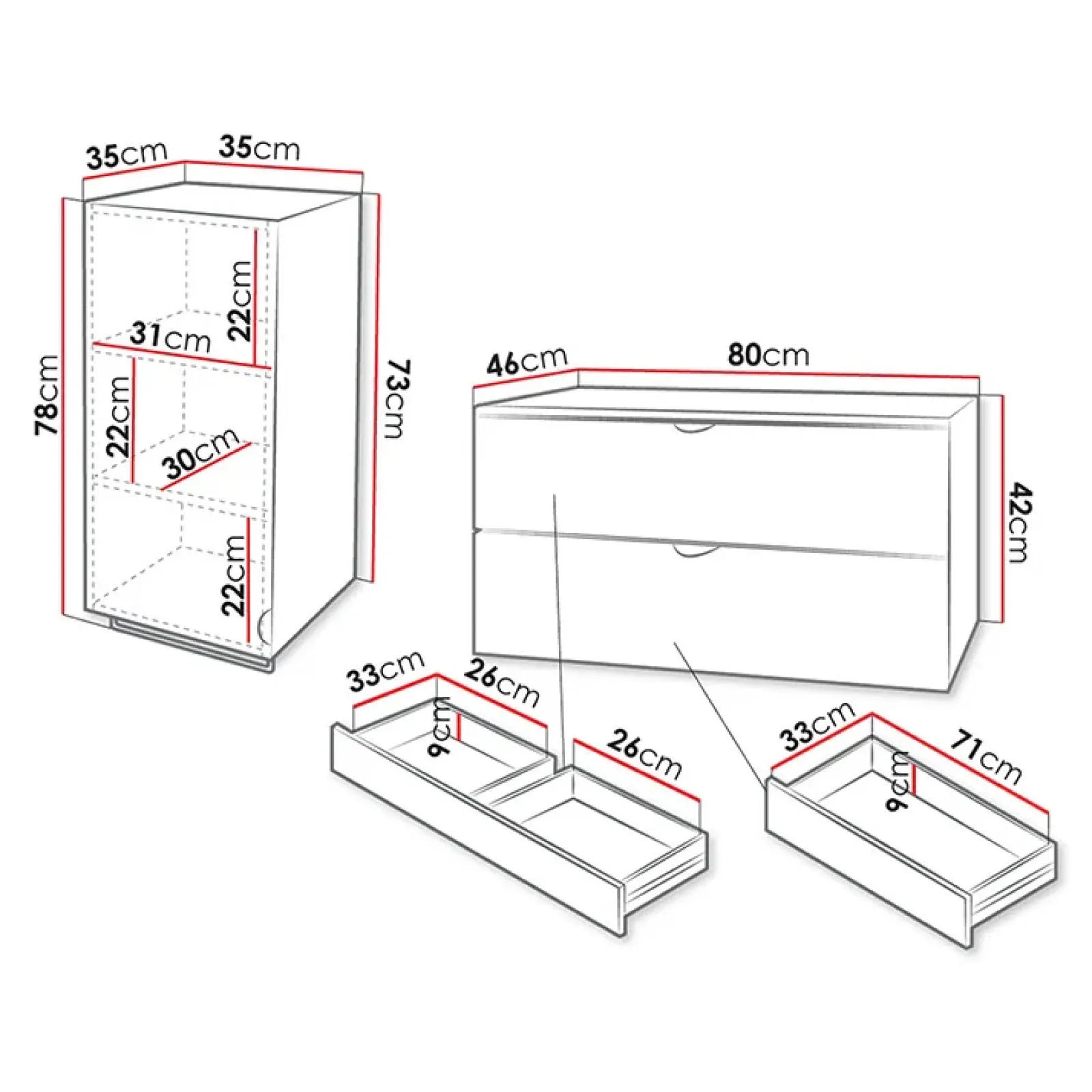 Garnero Arredamenti Mobile Bagno Sospeso-Mobile bagno sospeso 80cm con pensile nero Hakone 3 Nero Lucido