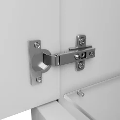 Garnero Arredamenti Mobile Bagno Sospeso-Mobile bagno sospeso 60cm con lavabo, specchio e colonne bianco lucido Teresa