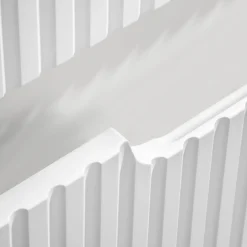 Garnero Arredamenti Mobile Bagno Sospeso-Mobile bagno sospeso 50cm cannettato 2 cassetti bianco rovere Cleany Bianco Opaco