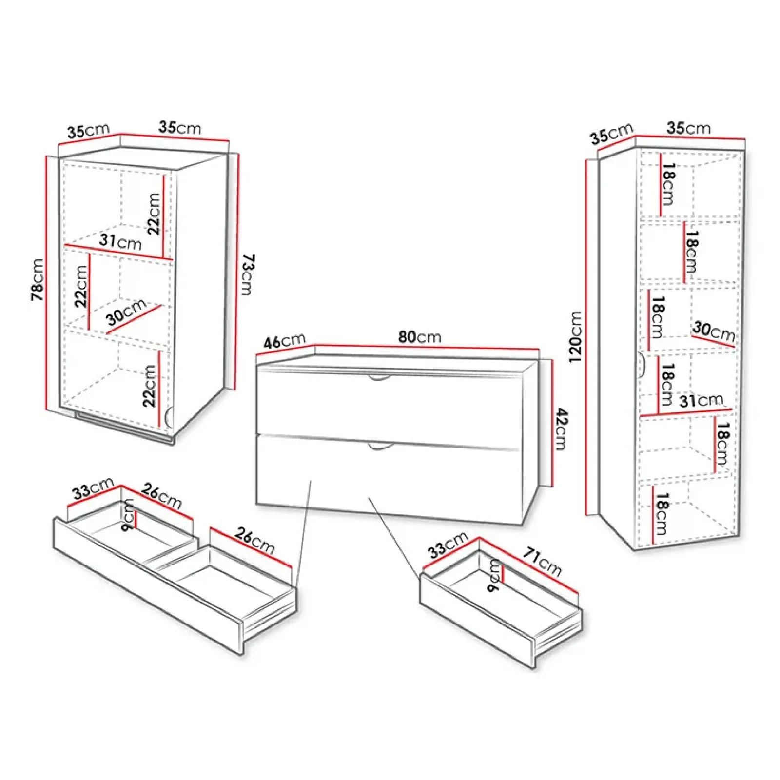 Garnero Arredamenti Mobile Bagno Sospeso-Mobile bagno sospeso 80cm con colonna e pensile nero Hakone Nero Lucido
