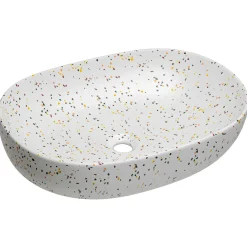 Garnero Arredamenti Mobile Bagno Sospeso-Mobile bagno sospeso 100cm cannettato con lavabo, colonna e specchio Autentic Rosa