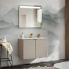 Garnero Arredamenti Mobile Bagno Sospeso-Mobile bagno sospeso 60cm con lavabo 2 ante beige cashmere Neutry