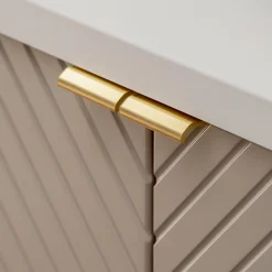 Garnero Arredamenti Mobile Bagno Sospeso-Mobile bagno sospeso 60cm con lavabo 2 ante beige cashmere Neutry