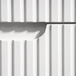 Garnero Arredamenti Mobile Bagno Sospeso-Mobile bagno sospeso 60cm cannettato 2 cassetti bianco rovere Cleany Bianco Opaco