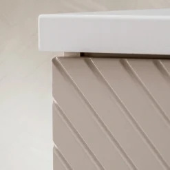 Garnero Arredamenti Mobile Bagno Sospeso-Mobile bagno sospeso 60cm con lavabo 2 cassetti beige cashmere Neutry