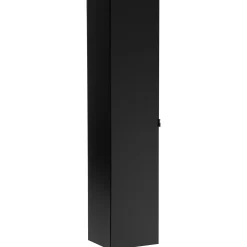 Garnero Arredamenti Mobile Bagno Sospeso-Mobile bagno sospeso 120cm con 2 lavabi, specchio e colonna nero Serif