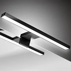 Garnero Arredamenti Mobile Bagno Sospeso-Mobile bagno sospeso 120cm con 2 lavabi, specchio e colonna nero Serif