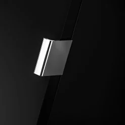 Garnero Arredamenti Mobile Bagno Sospeso-Mobile bagno sospeso 120cm con 2 lavabi, specchio e colonna nero Serif