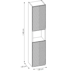 Garnero Arredamenti Mobile Bagno Sospeso-Mobile bagno sospeso 60cm con colonna beige cashmere Neutry