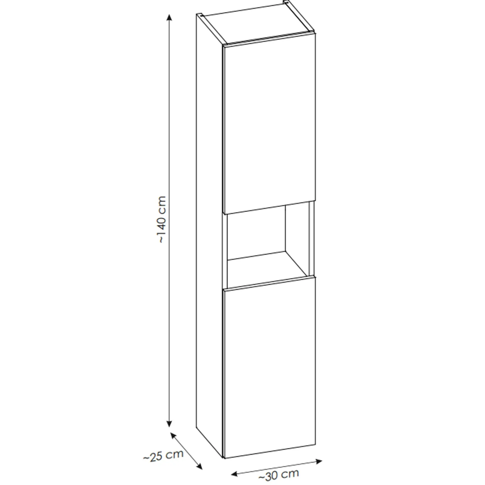 Garnero Arredamenti Mobile Bagno Sospeso-Mobile bagno sospeso 60cm con colonna rovere Rovery