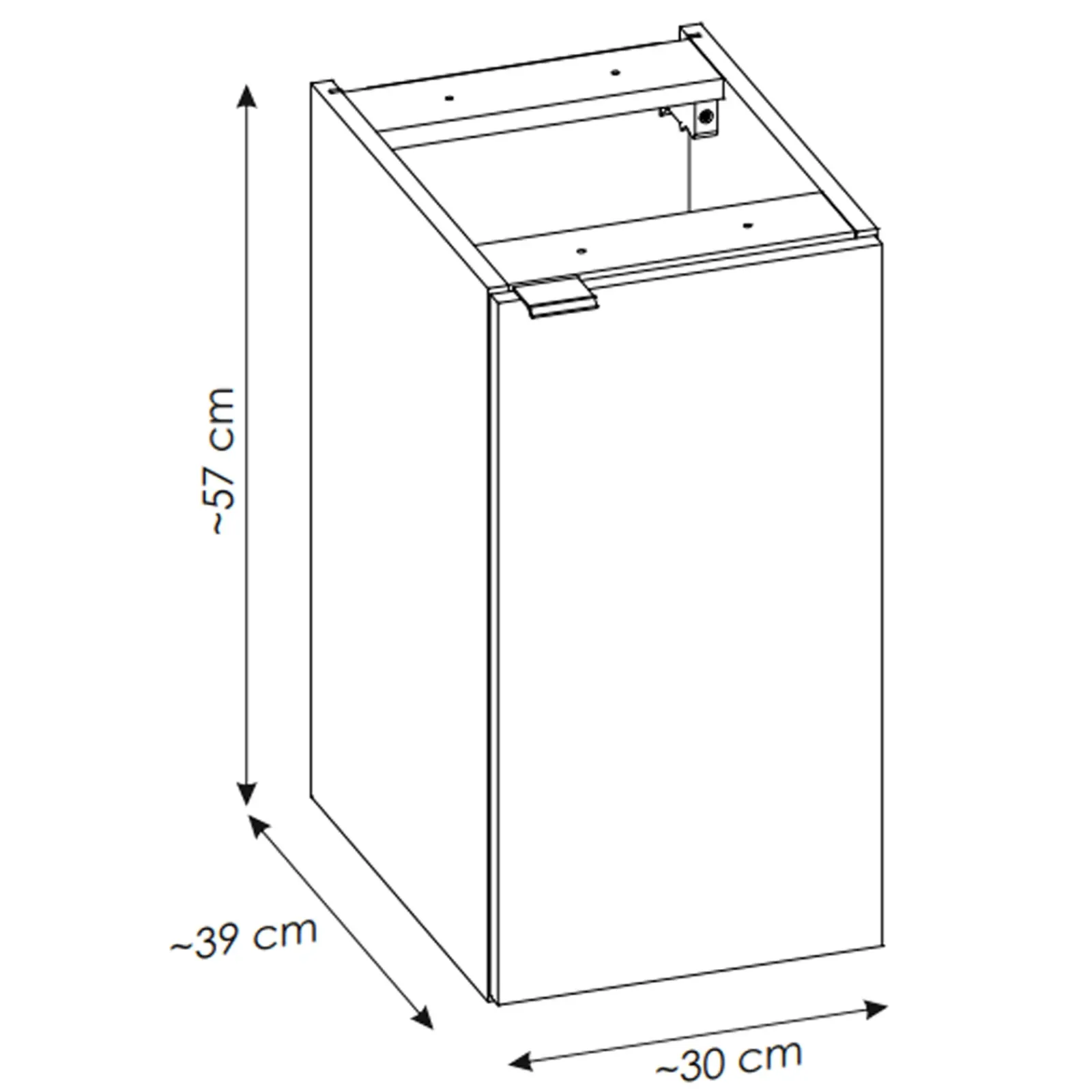 Garnero Arredamenti Mobile Bagno Sospeso-Mobile bagno sospeso 60cm con colonna rovere Rovery