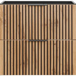 Garnero Arredamenti Mobile Bagno Sospeso-Mobile bagno sospeso 60cm cm con lavabo quercia antracite Limpid