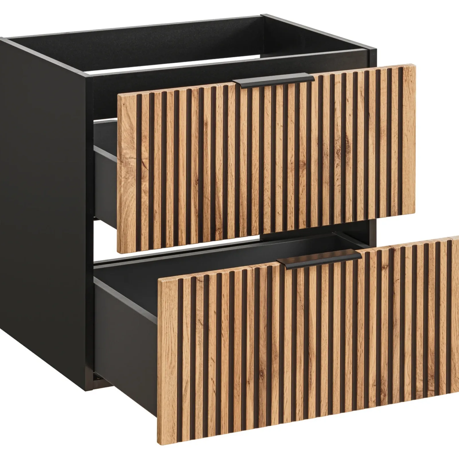 Garnero Arredamenti Mobile Bagno Sospeso-Mobile bagno sospeso 60cm cm con lavabo quercia antracite Limpid